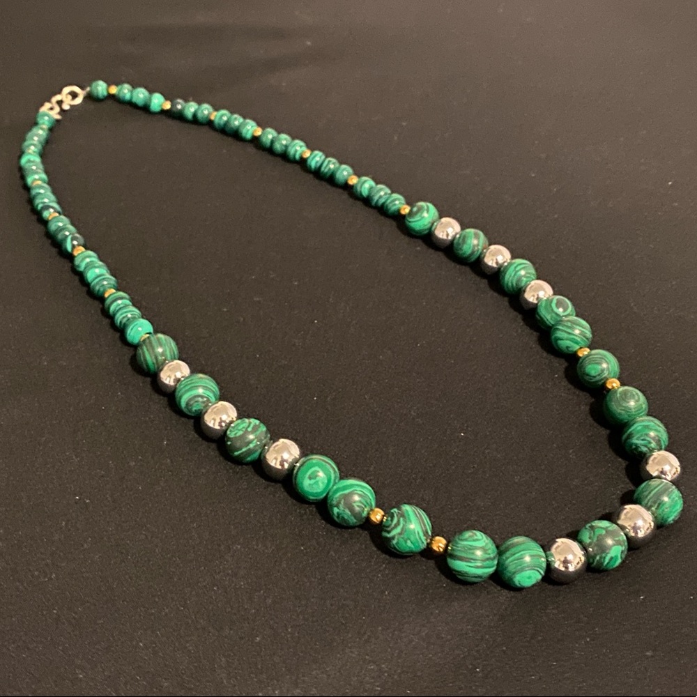 Custom Malachite Bead Necklace